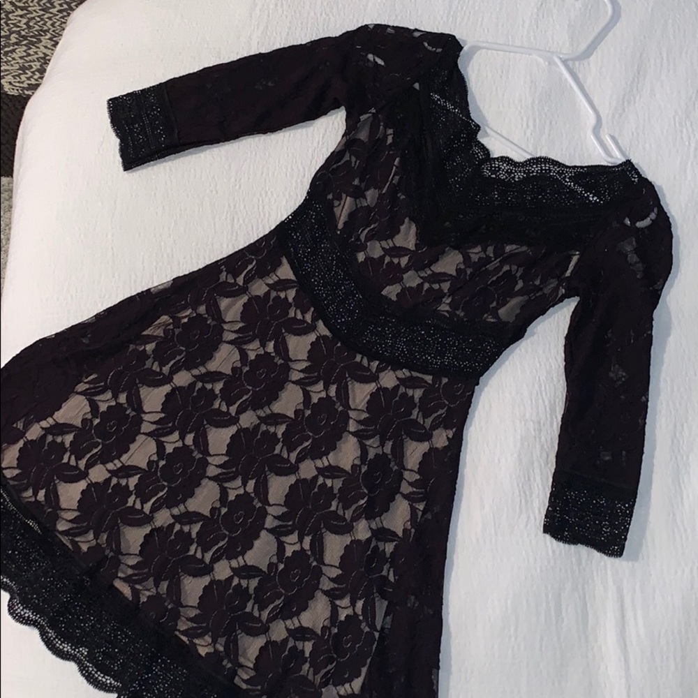 Black/Nude Lace Free People Dress